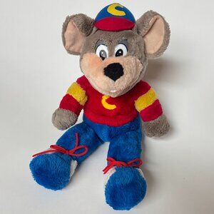 Chuck E Cheese Vintage Plush 15" Mouse Doll Red Shoelaces Blue Yellow 90s Kid